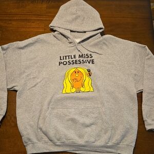 Little Miss Possessive Gray Hoodie - Adult XL